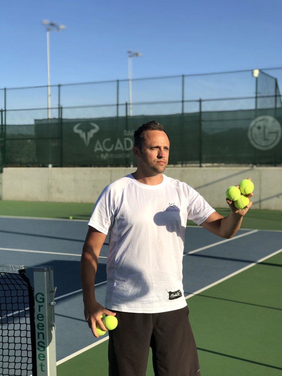 Riccardo Riosa con le palline in campo
